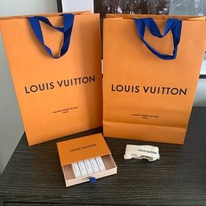 LOUIS VUITTON Travel Perfume Set. Comes with LV box, 2 shopping totes and ribbon